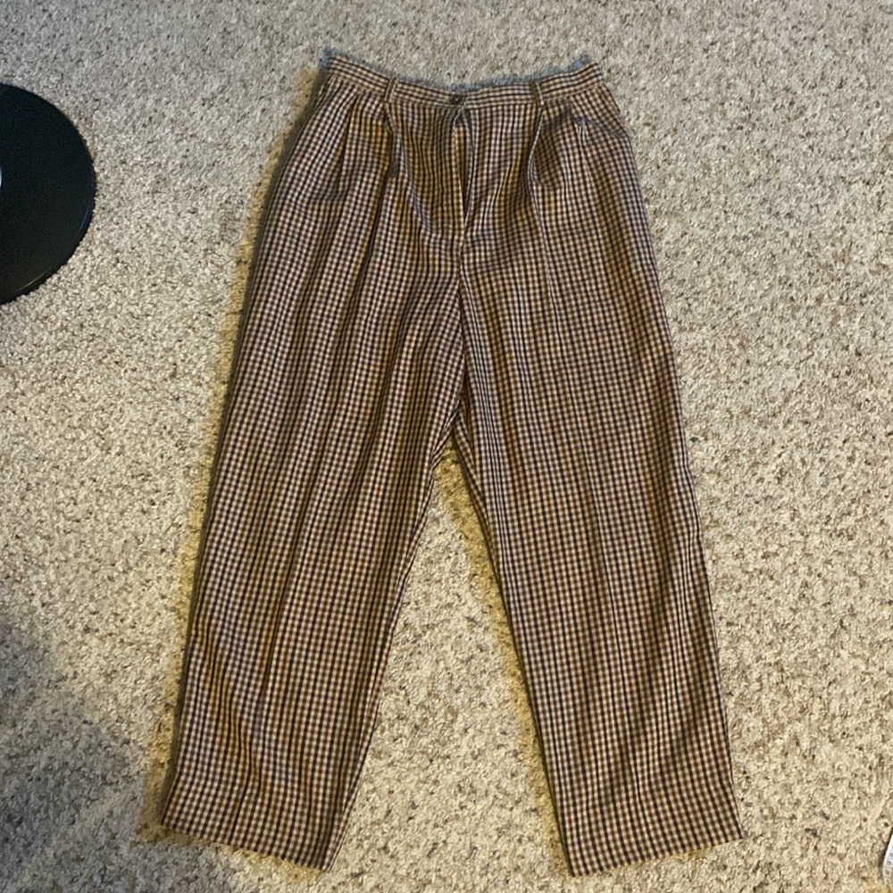 KATHIE LEE Plaid Slacks/Pants